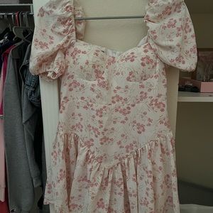 Pink floral romper from cider